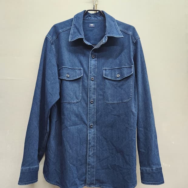 유니클로 투포켓 데님 셔츠 L(L)