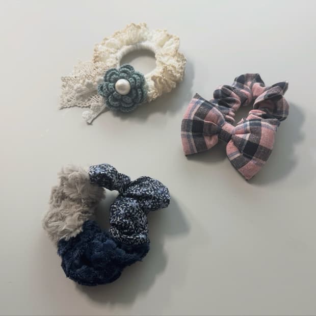 빈티지 스크런치 3pcs SET (개별 구매 가능)