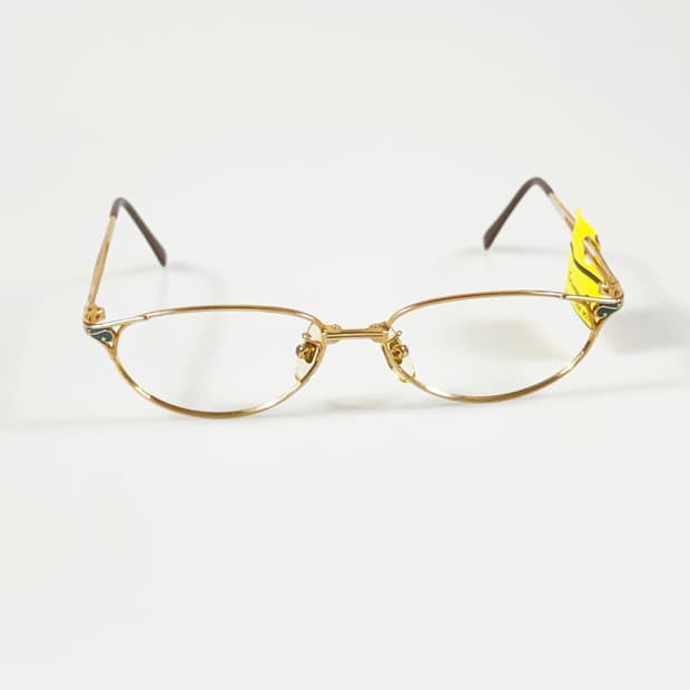 CANADIAN 골드 슬림 오벌 메탈 프레임 빈티지 안경