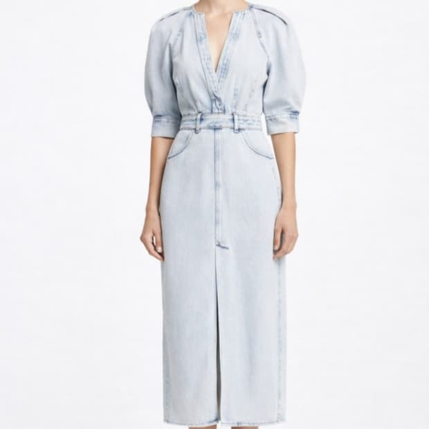 IRO 이로 아이스워싱 데님 원피스 44사이즈