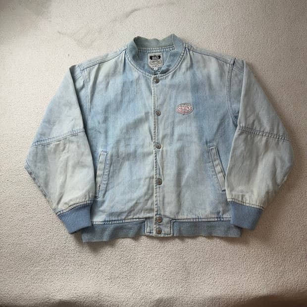 100 리바이스 80s 한주통산 빈티지 데님 ma-1자켓