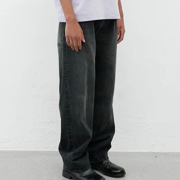 비얼디드키드 미드나잇 오션 데님 팬츠 블랙 워시드