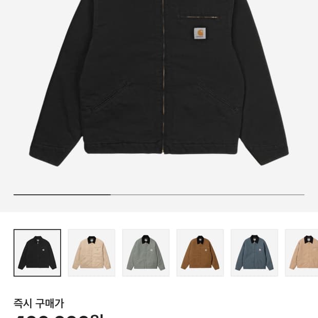 칼하트윕 OG 디트로이드 블랙 에이지드 윈터 s사이즈