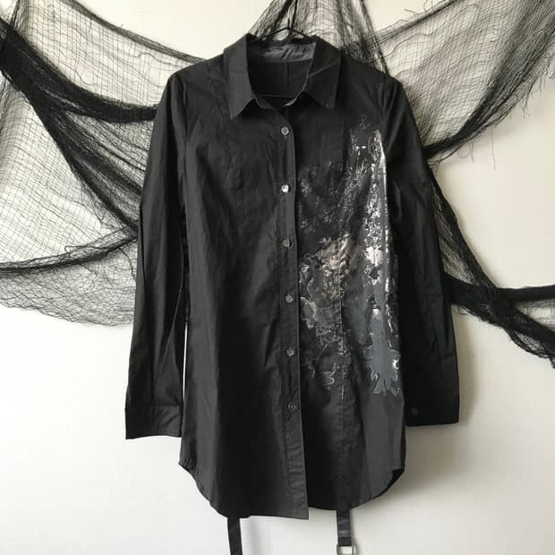 Punk slimfit printing long shirts 