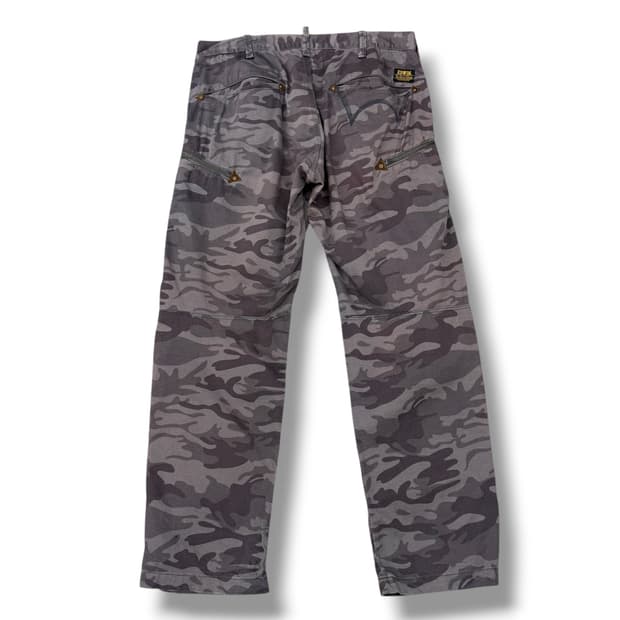에드윈 밀리터리 카모 코튼 와이드팬츠