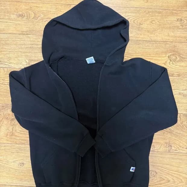 Russell athletic 러셀 후드집업 블랙 m