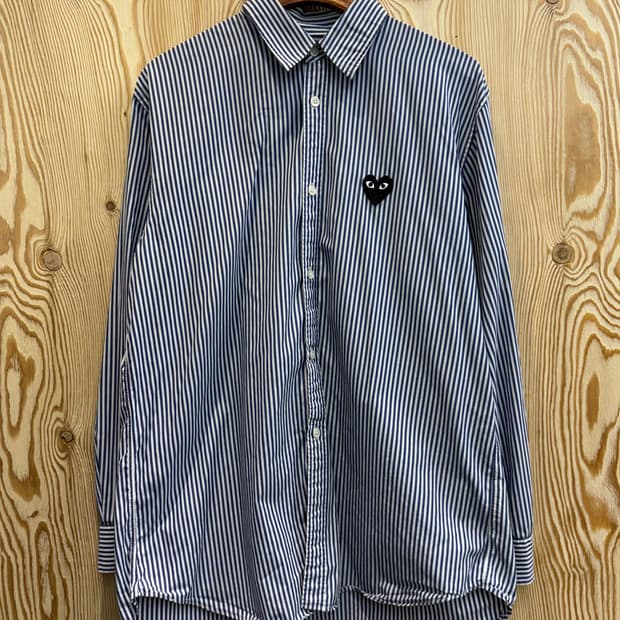 꼼데가르송 플레이 스트라이프 셔츠