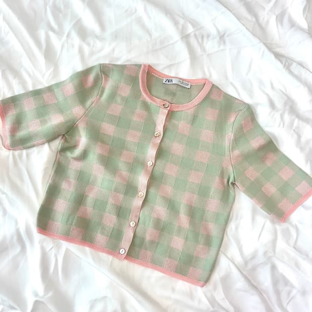 zara 자라 체크 가디건/ s사이즈