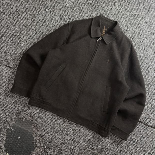 90s YSL 입생로랑 아카이브 블루종 울자켓 4980
