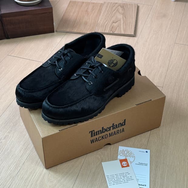 [280] 팀버랜드 와코마리아 3 아이 어센틱 보트 슈즈 헤어리 블랙