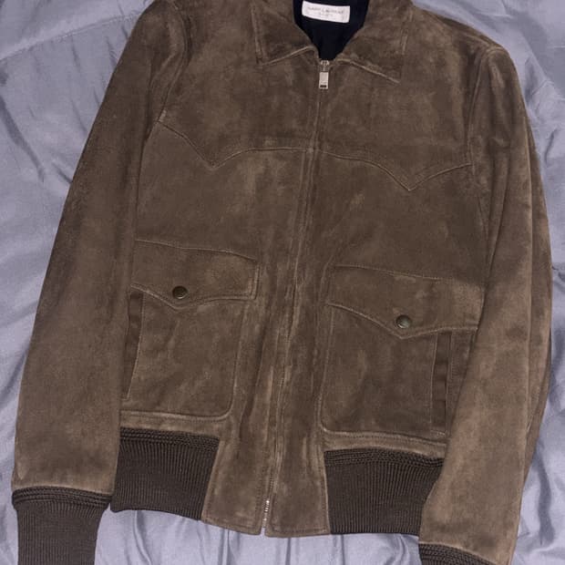 생로랑 15시즌 에디슬리먼 아카이브 브라운 스웨이드 자켓