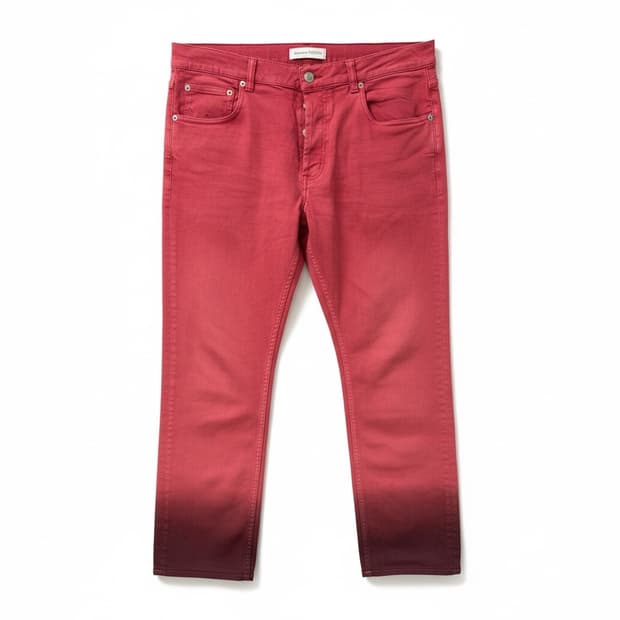 Alexander McQueen red ombre jean 48