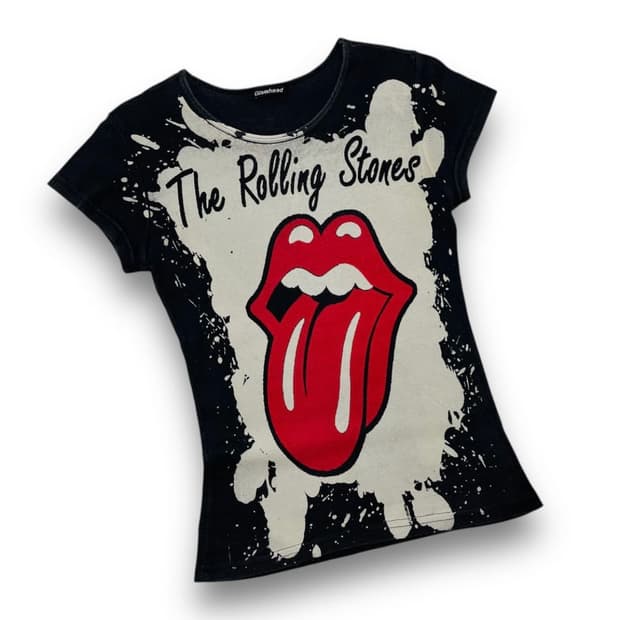 펑크 글램헤드 롤링 스톤즈 슬림 반팔 티셔츠