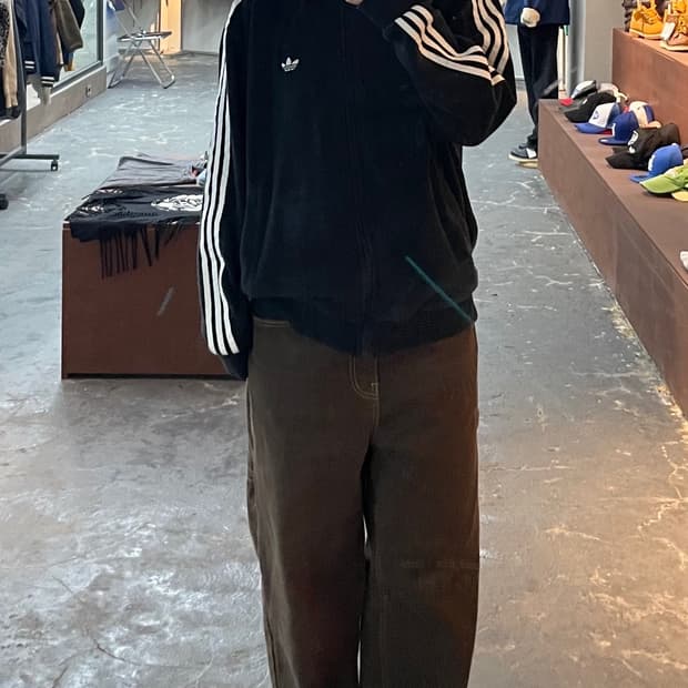 아디다스 파이어버드 블랙 플리스 자켓 H1187