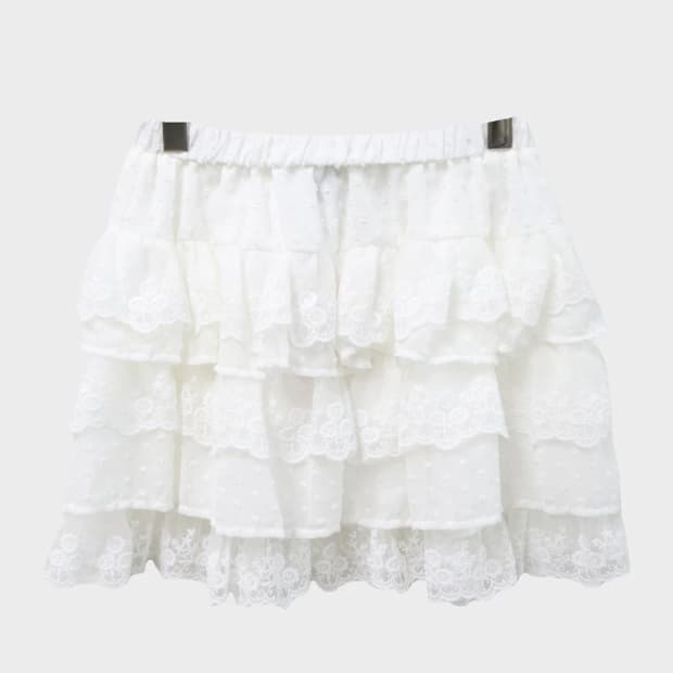[미사용품] 쉬인 레이스 캉캉 스커트 66894