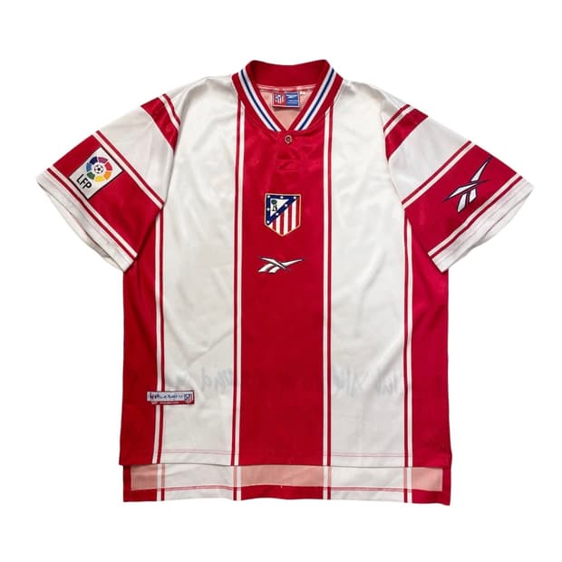 Atletico Madrid 1999-2000 리복 반팔 져지 
