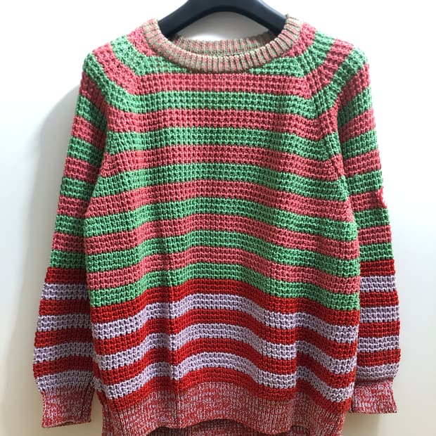 [M] 카브엠트 루즈 와플 니트 핑크