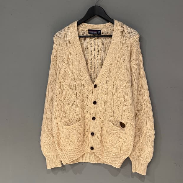 90s 크로커다일 핸드니트 울 가디건 