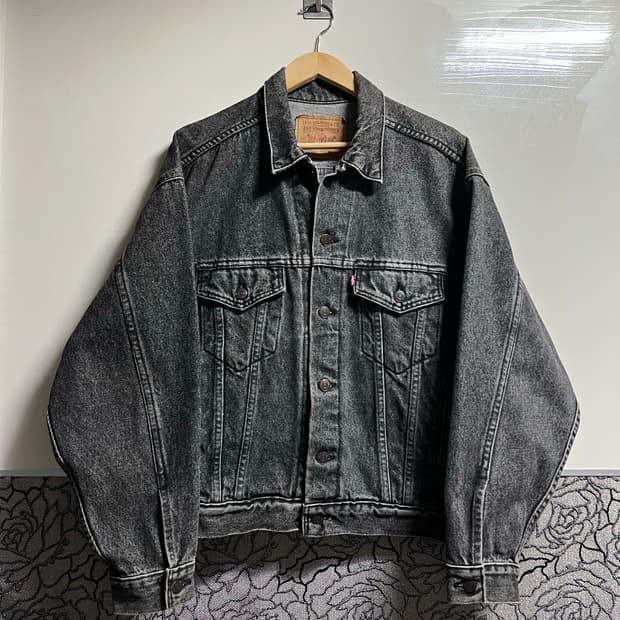 빈티지 리바이스 70507-4858 흑청 트러커 자켓