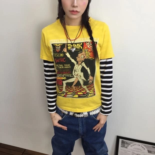ChubbyGang Punk Poster Tee Yellow