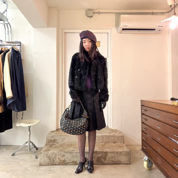 Armani Jeans Faux Fur Jacket/ 38