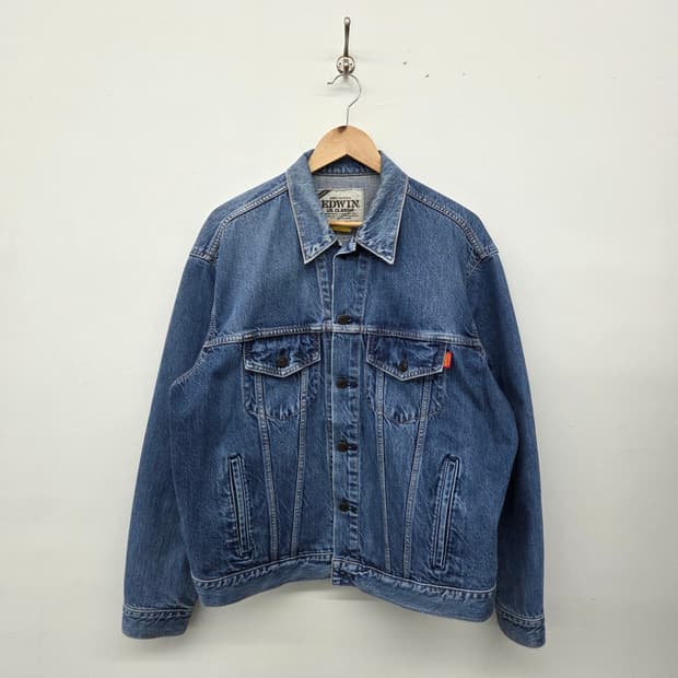 에드윈 데님 자켓 청자켓 남L