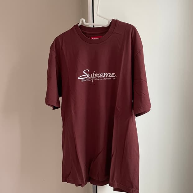24SS 슈프림 컨택트 숏슬리브 탑 브라운