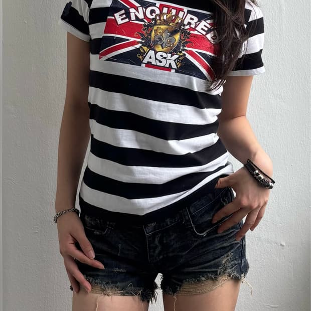 ASK Stripe Graphic Top