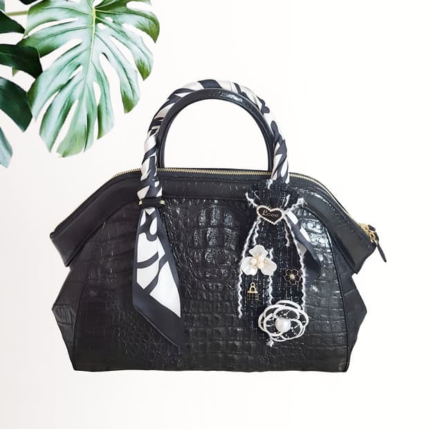 정품  머레이알렌 악어토드백