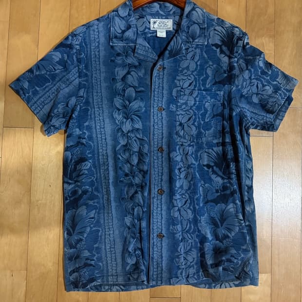 RRL 인디고 하와이안 셔츠