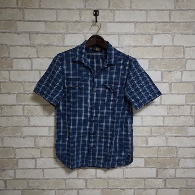 RRL 더블알엘 인디고 자카드 워크셔츠
