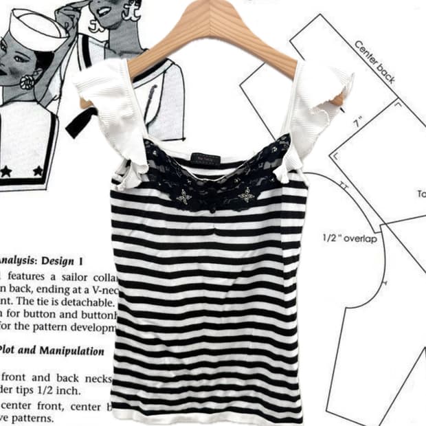 빈티지 프릴 민소매