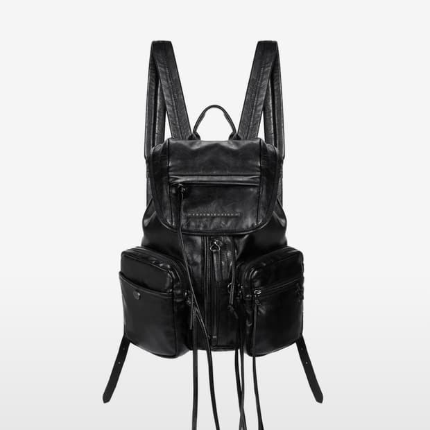 트리밍버드 미니 백팩 블랙