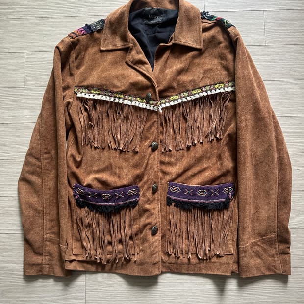 Vintage 에스닉 프린지 자켓