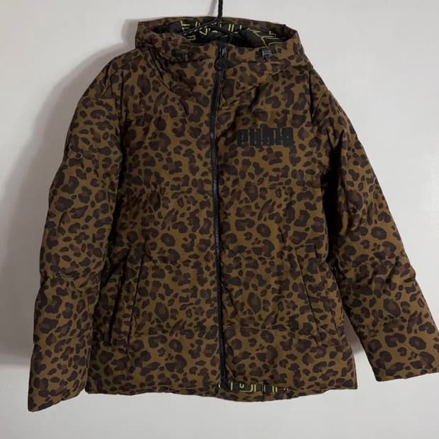 푸마 레오파드 패턴 패딩 점퍼(M)