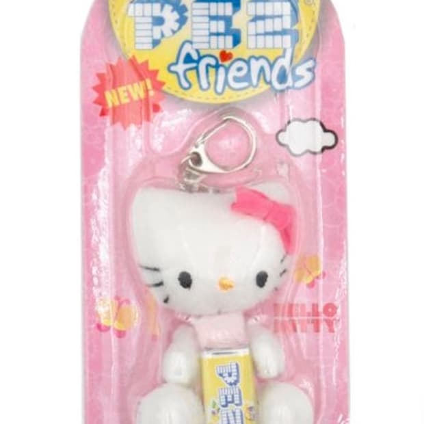 빈티지 헬로키티 인형 페즈사탕 디스펜서 키링