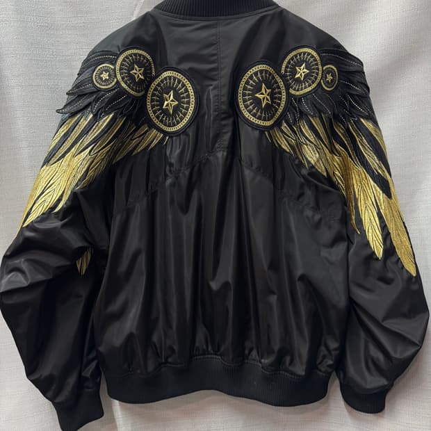 보이런던 빈티지 골드 윙 디자인 항공점퍼 L(XL)