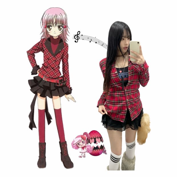 [JENNY THONG] 캐캐체 아무깔 체크 셔츠