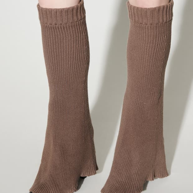 아워레가시 25fw 니트 가이터 캐시미어 레그워머/브라운