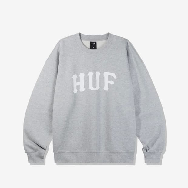 HUF 허프 아치 로고 맨투맨 그레이 L