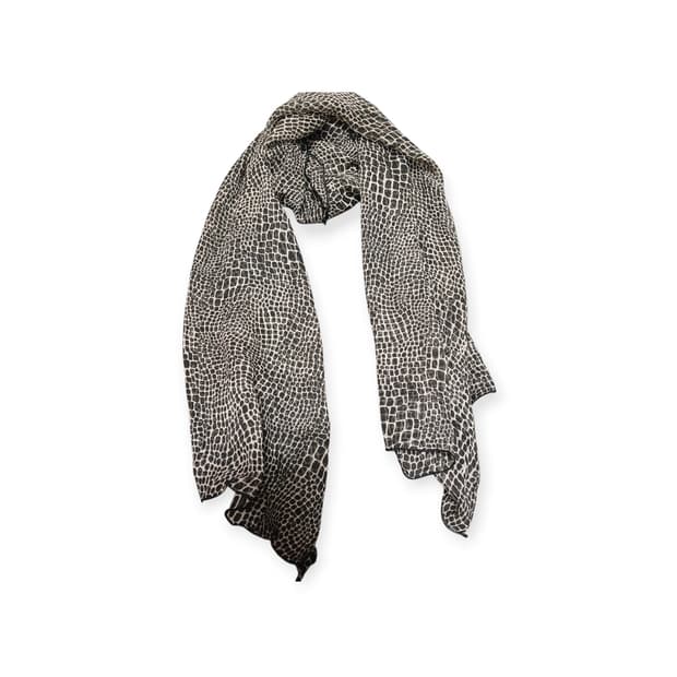 갸루 레오파드 실크 스카프 