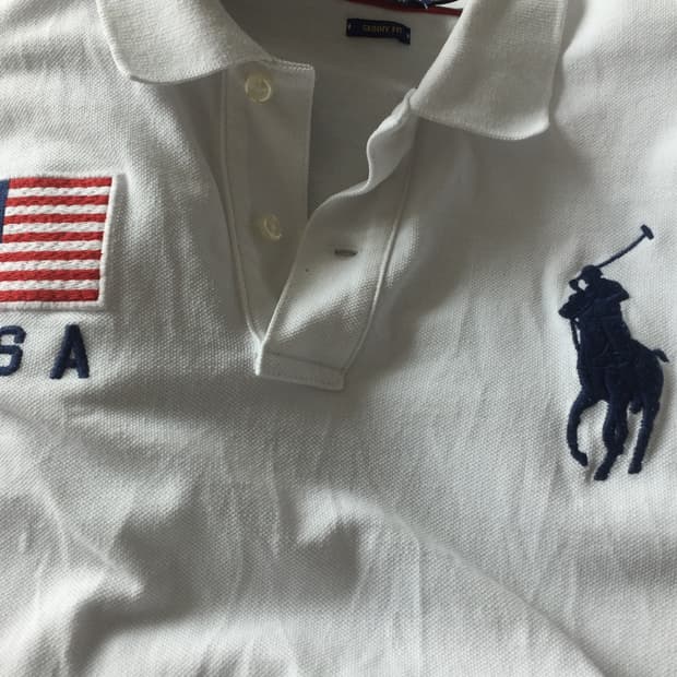 폴로 빅포니 성조기 카라 티셔츠