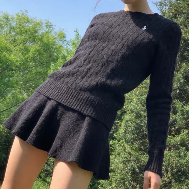 폴로 랄프 로렌 케이블 니트