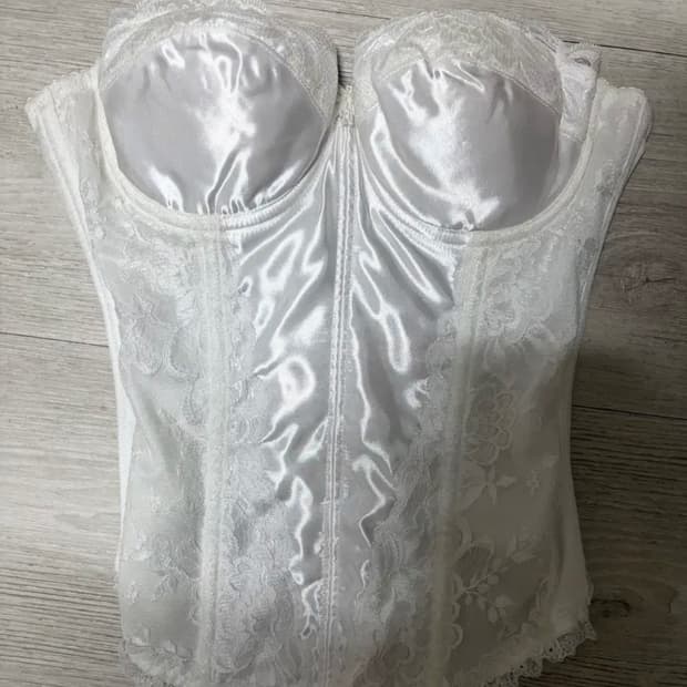 일본 빈티지 웨딩 코르셋 화이트 