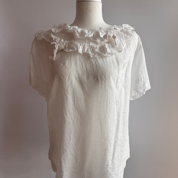 Tricot comme des garcons 프릴리본 블라우스 