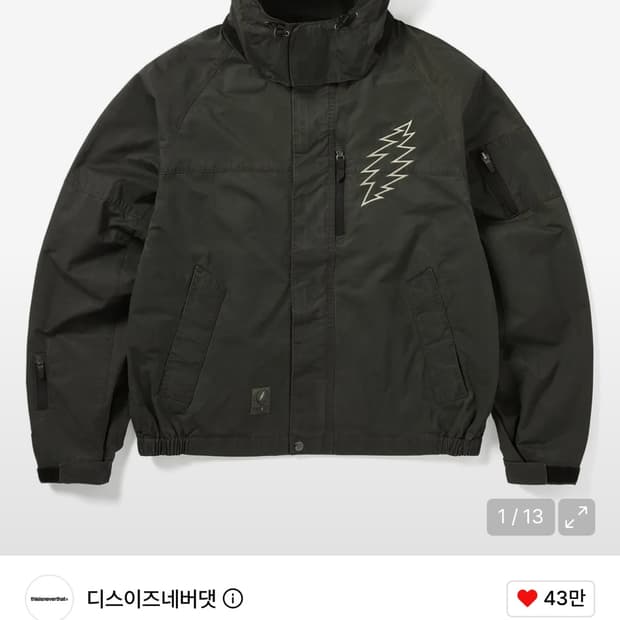 디스이즈네버댓 그레이트풀데드 윈드브레이커 L