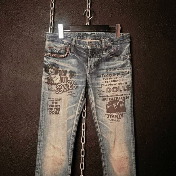 HYSTERIC GLAMOUR x NEWYORK DOLLS 스키니진