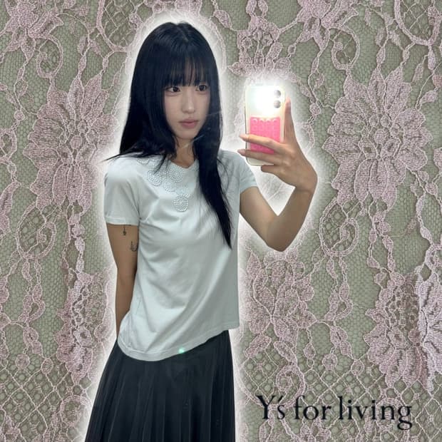 Y's for living 플라워 반팔티