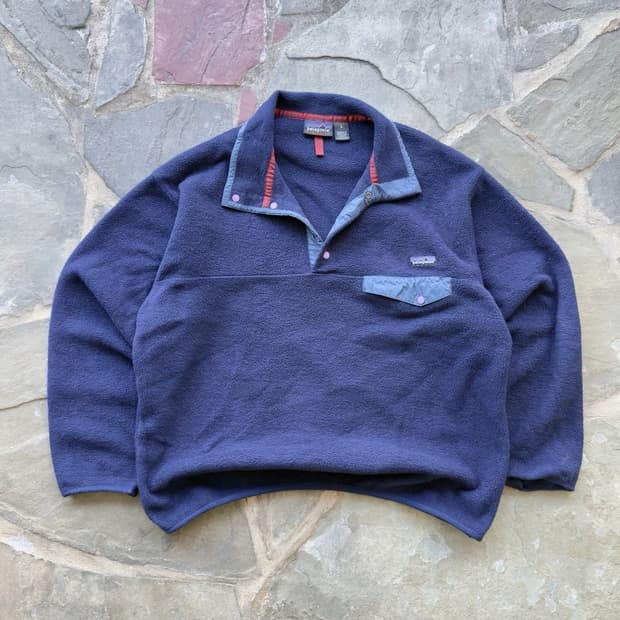 90s 멕시코 파타고니아 신칠라 스냅-T 네이비