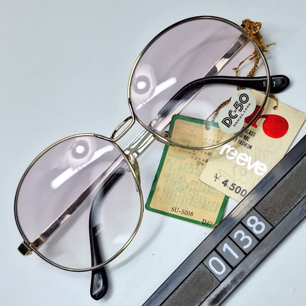 80s 일본제 빈티지 데드스톡 미사용/Reeve 557 라운드 선글라스 
